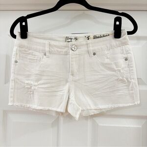 Indigo Rein Distressed Cutoff Jean Shorts White sz 7